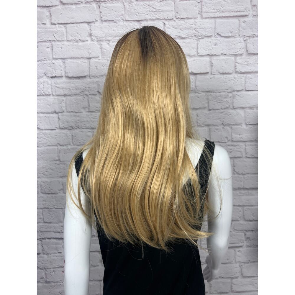 Honey Blonde and Medium Brown Side Bang Lace Front Wig - Picture 5 of 10